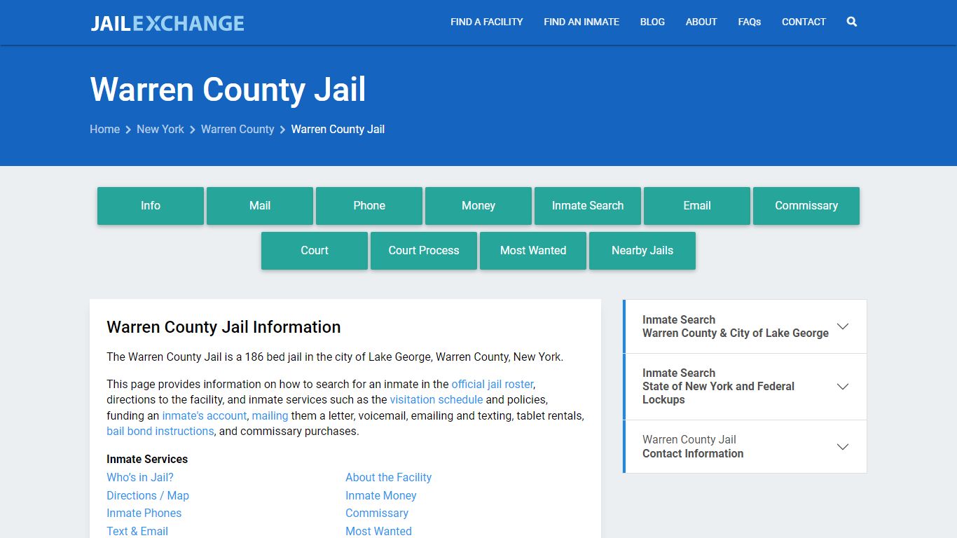 Inmate Visitation - Warren County Jail, NY - Jail Exchange